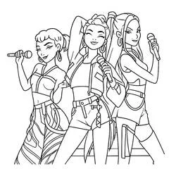 Coloriage KPop Demon Hunters #221185 à imprimer et colorier
