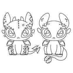 Krokmou (Toothless) - Coloriages gratuits à imprimer