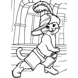 Le Chat potté - Coloriages gratuits à imprimer