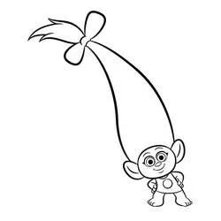 Coloriage Smidge avec un grand nœud dans les cheveux