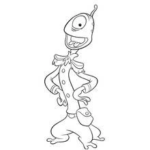 Coloriage Personnage extraterrestre de Lilo et Stitch en pose fière Coloriage Personnage extraterrestre de Lilo et Stitch en pose fière