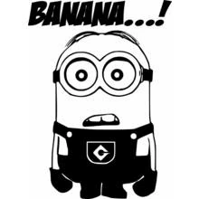 Coloriage Minion criant Banana
