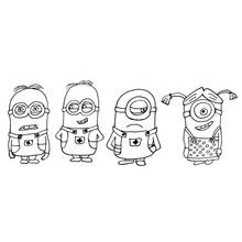 Coloriage Minions aux expressions variées