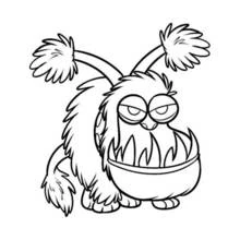 Coloriage Kyle le chien poilu aux dents pointues