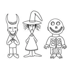 Coloriage Monsieur Jack et ses amis Lock, Shock et Barrel