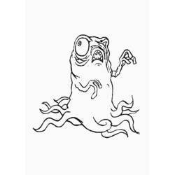 Coloriage Monstre à tentacules et un seul œil