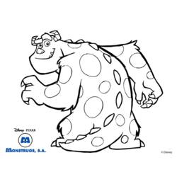 Coloriage Jacques Sullivan en train de marcher en souriant