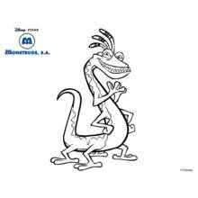 Coloriage Randall debout avec un sourire malicieux