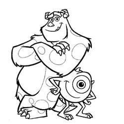 Coloriage Sulli et Bob côte à côte
