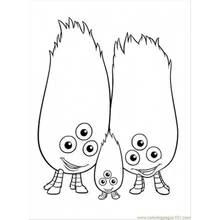 Coloriage Famille d'extraterrestres à trois yeux