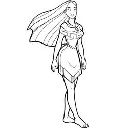 Pocahontas - Coloriages gratuits à imprimer