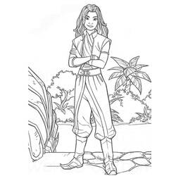 Coloriage Raya debout les bras croisés Coloriage Raya debout les bras croisés