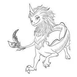 Coloriage Sisu le dragon marchant avec sa crinière flottante Coloriage Sisu le dragon marchant avec sa crinière flottante