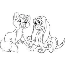 Rox et Rouky - Coloriages gratuits à imprimer