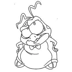 Coloriage Créature extraterrestre debout mains sur les hanches