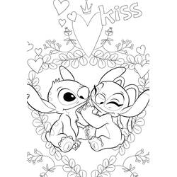 Stitch et Angel - Coloriages gratuits à imprimer
