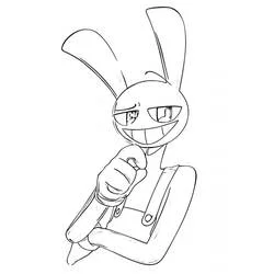 Coloriage Jax avec un sourire malicieux