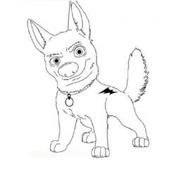 Coloriage Volt debout, oreilles dressées