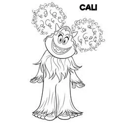 Coloriage Cali souriante avec ses cheveux bouclés