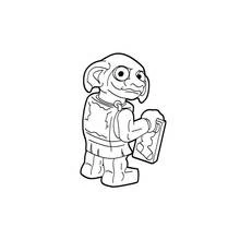 Coloriage Lego Dobby l'elfe de maison debout
