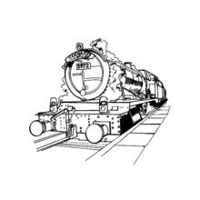 Coloriage Locomotive à vapeur Poudlard Express