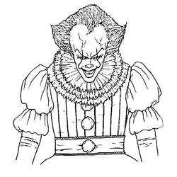 Coloriage Pennywise au sourire menaçant