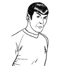 Coloriage Spock en uniforme de Starfleet