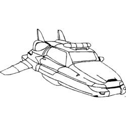Coloriage Navette spatiale futuriste Star Trek