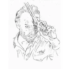 Coloriage Rick Grimes tenant un pistolet contre sa tempe