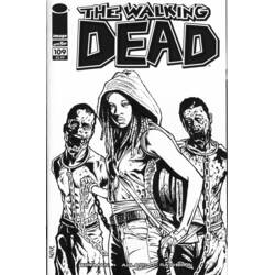 Coloriage The Walking Dead - Femme avec deux zombies enchaînés