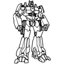 Coloriage Transformers robot en position debout