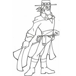 Zorro - Coloriages gratuits à imprimer