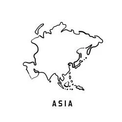 Coloriage Carte de l’Asie #179903 à imprimer et colorier