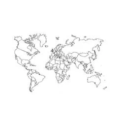 Carte du Monde - Coloriages gratuits à imprimer