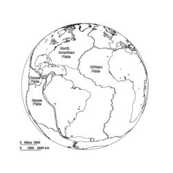 Dessin Carte du Monde (Géographie et Lieux) #179913 à colorier pour petits et grands