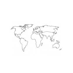 Coloriage Carte du Monde (Géographie et Lieux) #179917 à imprimer et colorier