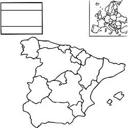 Illustration au trait Espagne (Géographie et Lieux) #184069 prête à colorier