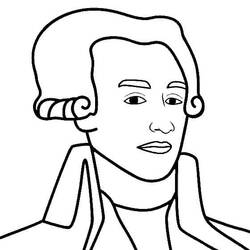 Coloriage Marquis de Lafayette en portrait