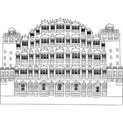Coloriage Palais des Vents en façade