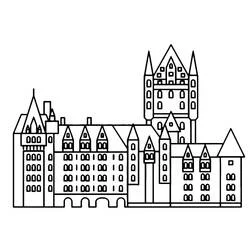 Coloriage Fairmont Le Château Frontenac vu de face