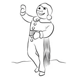 Coloriage Bonhomme Carnaval saluant