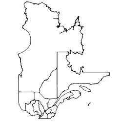 Coloriage Carte du Québec