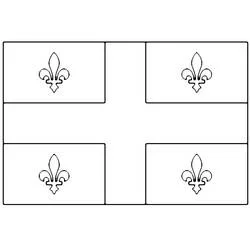 Coloriage Drapeau du Québec