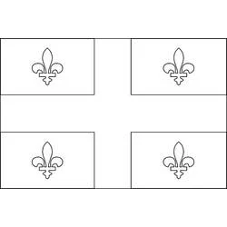 Coloriage Drapeau québécois aux lignes larges et nettes