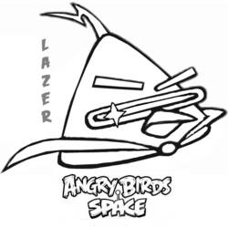 Coloriage Angry Birds Lazer l'oiseau de l'espace