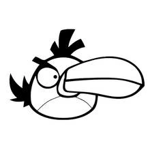 Coloriage Angry Birds oiseau au long bec et regard furieux
