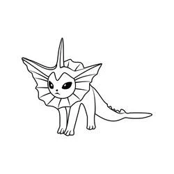 Aquali (Vaporeon) - Coloriages gratuits à imprimer