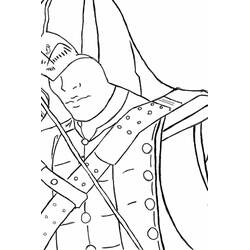 Coloriage Connor Kenway en gros plan