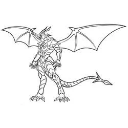 Coloriage Bakugan Helix Dragonoid debout