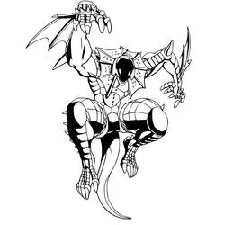 Coloriage Preyas en posture de combat féroce